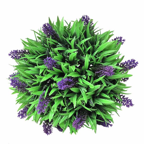 Kunstig buksbomball med lavendel sett med 2 stk 28 cm
