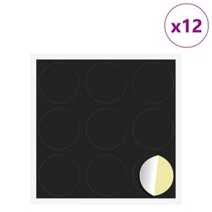 vidaXL Klebende skrue deksel 12 pcs Svart &Oslash; 20 x 0,5 mm Belagt papir