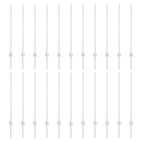 vidaXL Gjerdep&aring;le 22 pcs s&oslash;lv 140 cm St&aring;l