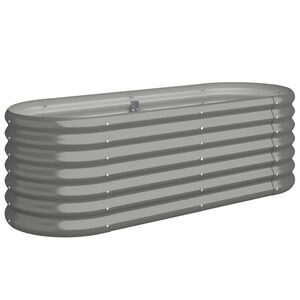 vidaXL H&oslash;ybed galvanisert st&aring;l 114x40x36 cm gr&aring;
