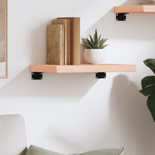 vidaXL Vegghylle 40x20x4 cm ubehandlet heltre eik