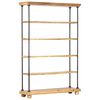 vidaXL Bokhylle med 5 etasjer 120x35x180 heltre mango og stål