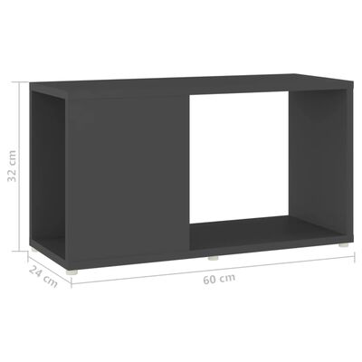 vidaXL TV-benk grå 60x24x32 cm sponplate