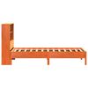 vidaXL Seng med bokhylle uten madrass voksbrun 90x190 cm heltre furu