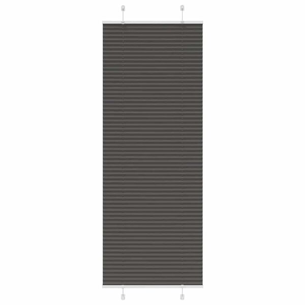 vidaXL plisségardin sort 70x200 cm Stoff Bredde 69,4 cm Polyester