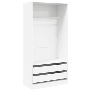 vidaXL Garderobe hvit 100x50x200 cm konstruert tre