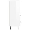 vidaXL Skjenk h&oslash;yglans hvit 34,5x34x90 cm konstruert tre