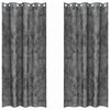 vidaXL Fl&oslash;yel Gardiner 2 stk. Gr&aring; 245 x 140 cm Fl&oslash;yel
