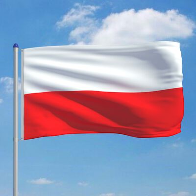 vidaXL Polsk flagg og stang aluminium 6 m