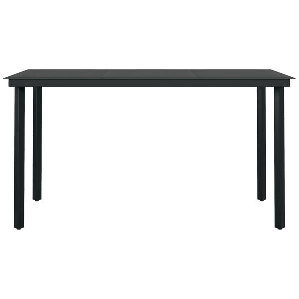 vidaXL Utend&oslash;rs spisestue 5 deler gr&aring; og svart