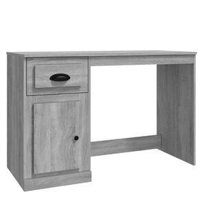 vidaXL Skrivebord med skuff gr&aring; sonoma 115x50x75 cm konstruert tre