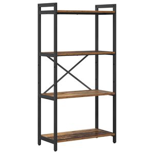 vidaXL Bokhylle 60 x 30 x 120 cm Konstruert tre Gammelt tre
