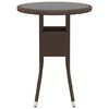 vidaXL Hagebistrosett 3 deler polyrotting og herdet glass brun