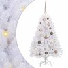 vidaXL Kunstig juletre 120 cm PVC og st&aring;l Hvit