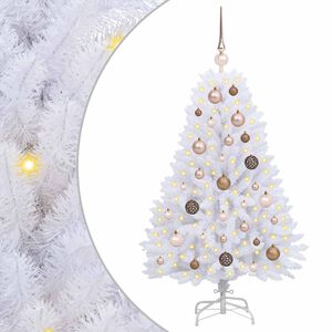vidaXL Kunstig juletre 120 cm PVC og st&aring;l Hvit