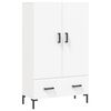 vidaXL Highboard hvit 69,5x31x115 cm konstruert tre
