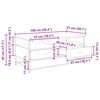 vidaXL Kaffebord med skuff Gamle tre 100 x 51 x 45 cm Konstruert tre
