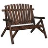 vidaXL Hagebenk 2 seter 119x85x98 cm heltre gran