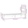 vidaXL Sengeramme hvit heltre furu 75x190 cm Small Single