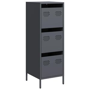 vidaXL Highboard antrasitt 39x35x103,5 cm stål