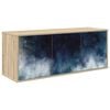 vidaXL Vegghengt TV-skap RAALTE 102 x 33 x 40 cm Sonoma eik