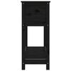 vidaXL Plantekasse med hylle svart 111,5x34,5x81 cm heltre furu