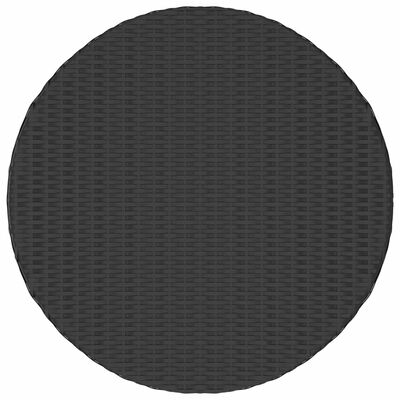 vidaXL Hagesofasett med puter 5 deler polyrotting svart