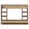 vidaXL Veggmontert skrivebord med hylle artisan eik 105 x 48 x 75 cm