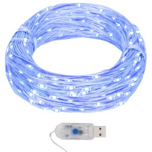 vidaXL Eventyrlysslynger 40 m 400 LED bl&aring; 8 funksjoner