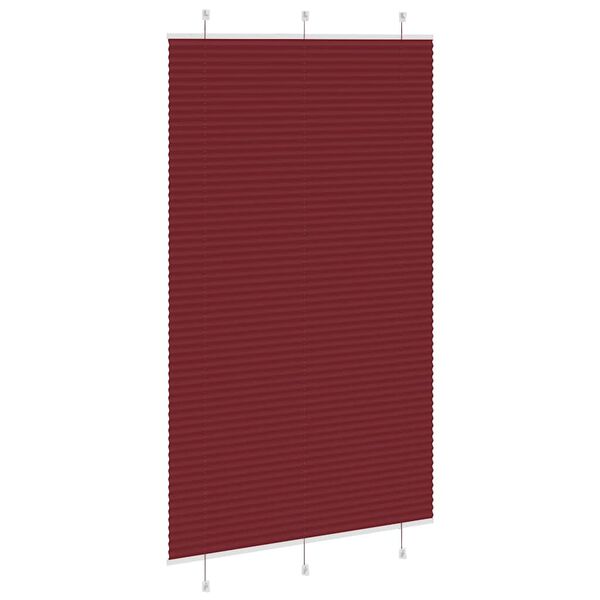 vidaXL Pliss&eacute;gardin Bordeaux R&oslash;d 115x200 cm Stoff Bredde 114,4 cm