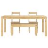 vidaXL Spisestue 4 deler Panama heltre furu