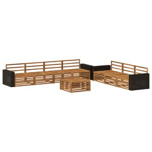 vidaXL Utend&oslash;rs sofa-sett 8 pcs Naturlig 79 x 79 x 37 cm