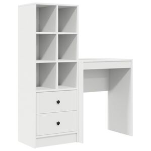 vidaXL Skrivebord Hvit 105,5 x 34 x 127 cm 2 stk.