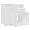 vidaXL Stablebord 3 stk hvit sponplate