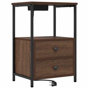 vidaXL Nattbordskap Brun Eik 40 x 31 x 60 cm Konstruert tre