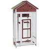 vidaXL Fuglehus mocca 91,5x53x170 cm heltre furu