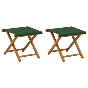 vidaXL Hage Stol 2 pcs Solid Eucalyptus Tre Gr&oslash;nn