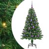 vidaXL Kunstig juletre med 150 LED gr&oslash;nn 150 cm PVC og St&aring;l og Plast