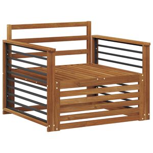 vidaXL 2 Stk Sofa med armlener Solid akasietre Naturlig