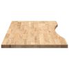 vidaXL Bordplate rektangulær 100x60x2,5 cm ubehandlet heltre eik