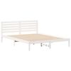 vidaXL Sengestamme med hodegjerde Hvit 160 x 220 cm Massiv furu