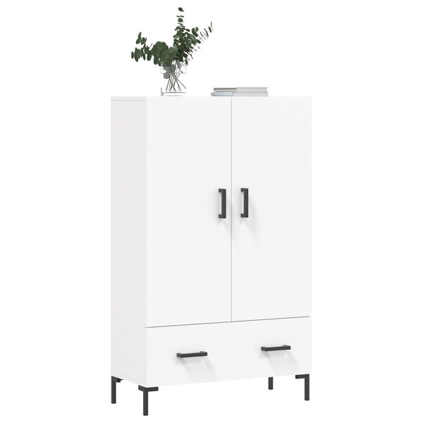 vidaXL Highboard hvit 69,5x31x115 cm konstruert tre