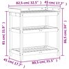 vidaXL Pottebord med hyller 82,5x45x86,5 cm heltre douglasgran