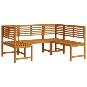 vidaXL Hagebenk Set 3 stk. Brun Solid akasietre