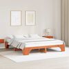 vidaXL Sengestamme Vokset Brun 200 x 200 cm Massiv furu