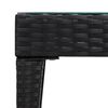 vidaXL Sidebord svart 50x50x38 cm polyrotting og herdet glass