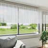 vidaXL Blondegardin med gardiner Blomster Hvit 80 x 1200 cm Polyester