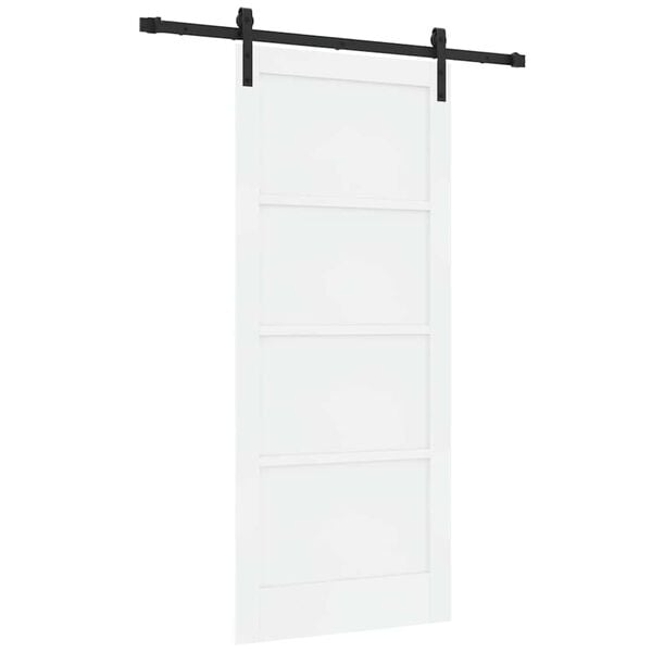 vidaXL Skyved&oslash;r Hvit 86 x 198,5 cm Massiv furu
