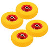 vidaXL Sekketrallehjul 4 stk solid PU 3,00-4 (245x82)