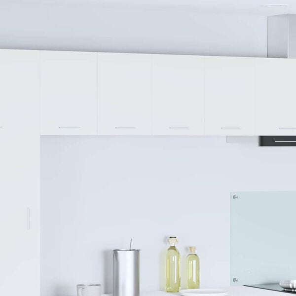 vidaXL Hengende skap med d&oslash;r 2 pcs Hvit 60 x 31 x 40 cm Konstruert tre